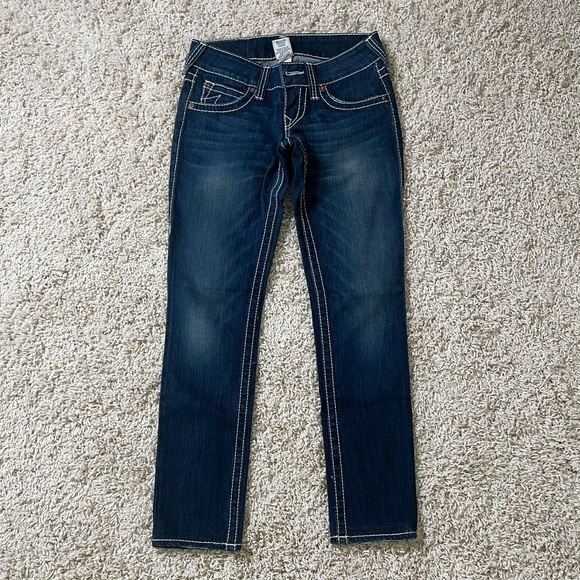 NWOT True Religion ‘Julie’ Skinny Jeans Dark Wash - Size 25 - Picture 1 of 6